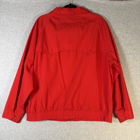 Fairway jacket mens large vintage red zip up lightweight golf 80s cotton - Picture 4 of 9